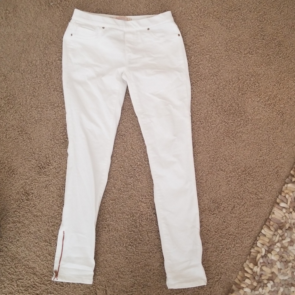 Zara white jeggings